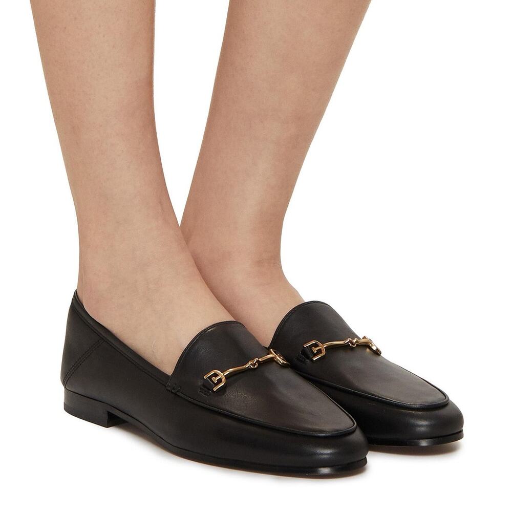 Sam Edelman Black Leather Horsebit Loafers